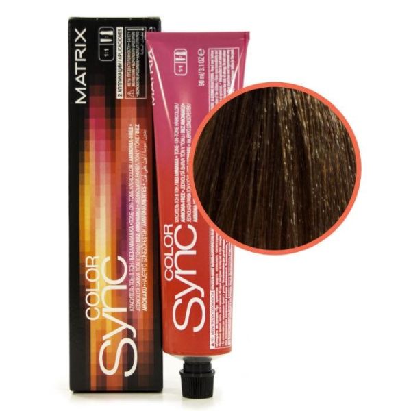 Matrix Color Sync Крем-краска 6BC темный блондин коричнево-медный