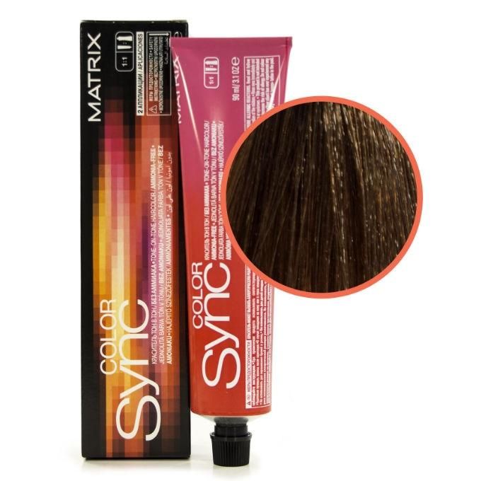 Matrix Color Sync Крем-краска 6BC темный блондин коричнево-медный