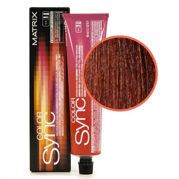 Matrix Color Sync Крем-краска 6RC+ темный блондин красно-медный+