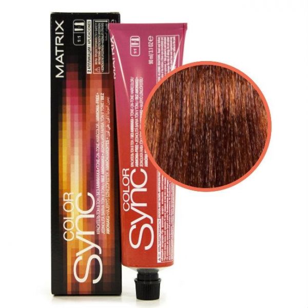 Matrix Color Sync Крем-краска 8RC+ светлый блондин красно-медный +