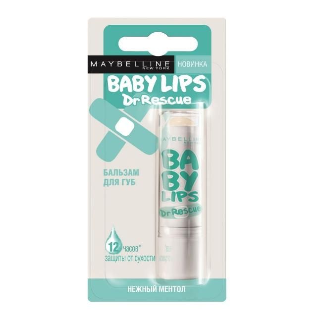 Maybelline New York Бальзам для губ Baby Lips Dr.Rescue Нежный ментол 1,78мл