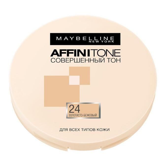 Maybelline New York Пудра для лица Affinitone Совершенный тон 24 золотисто-бежевый 9г