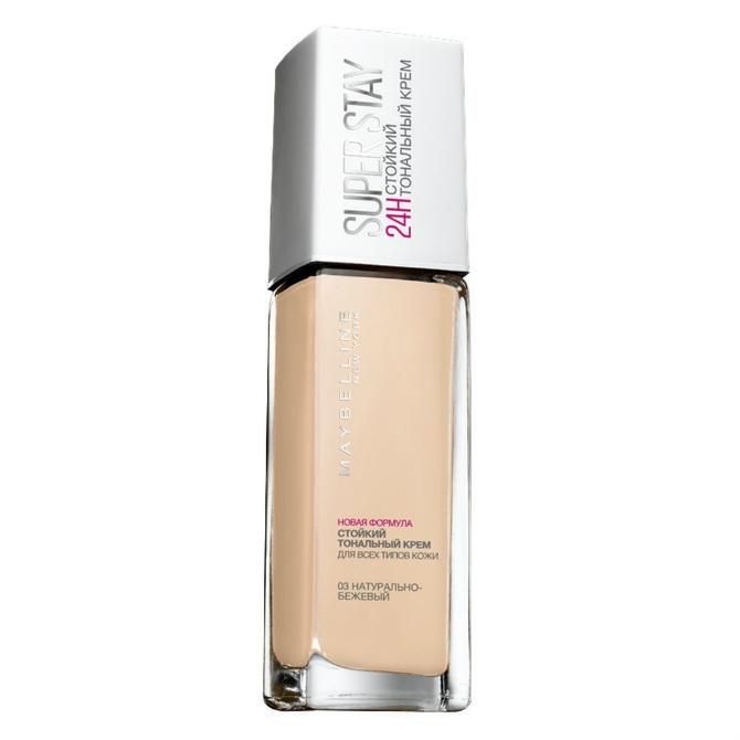 Maybelline New York Тональный крем SuperStay 24h 03 натуральный бежевый 30мл