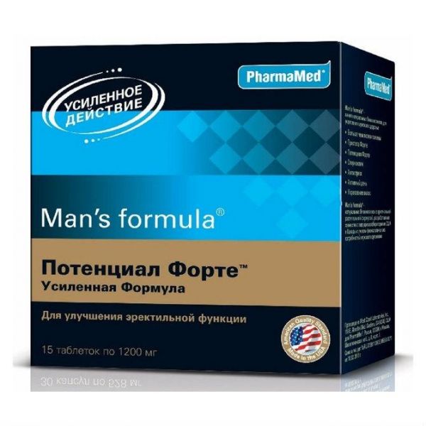 Менс формула Потенциал форте усиленная форма таблетки 15 шт. Менс формула Потенциал форте усиленная форма таблетки 15 шт.