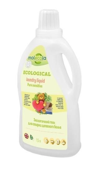 Molecola Pure Sensitive гель для стирки детского белья для чувствительной кожи 1500 мл