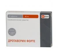 Дротаверин форте таблетки 80 мг, 20 шт.