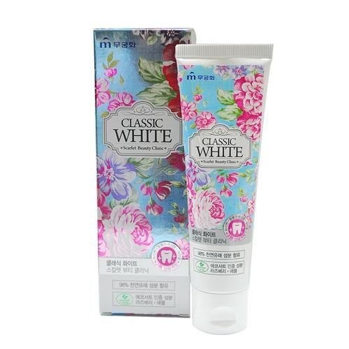 Mukunghwa Зубная паста Classic White отбеливающая Scarlet Beauty Clinic ягоды и мята 11