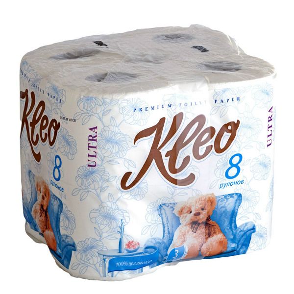 Мягкий Знак Туалетная бумага Kleo Ultra белая 3-х слойная 8 рул. Мягкий Знак Туалетная бумага Kleo Ultra белая 3-х слойная 8 рул.