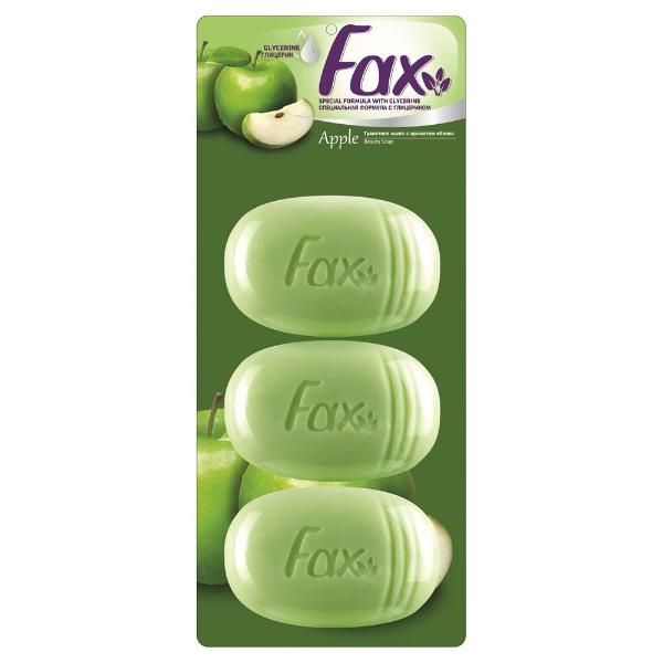 Мыло Факс (Fax) с глицерином Яблоко 115г 3шт. упак.