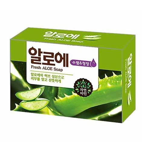 Мыло Mukunghwa Освежающее косметическое с экстрактом Алоэ вера Fresh Aloe Soap 100гр