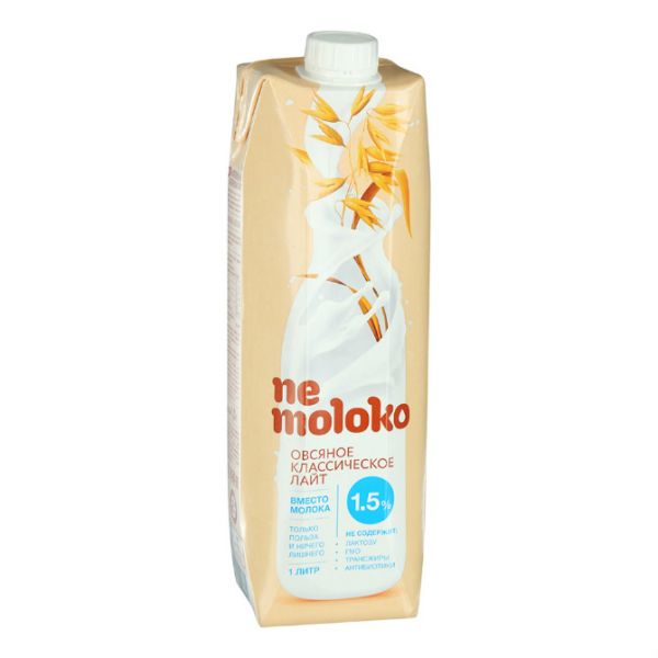 Nemoloko Напиток овсяный 1,5% обогащенный кальцием и витамином В2 1 л