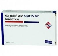 Конкор ам таблетки 5 мг+5 мг, 30 шт.