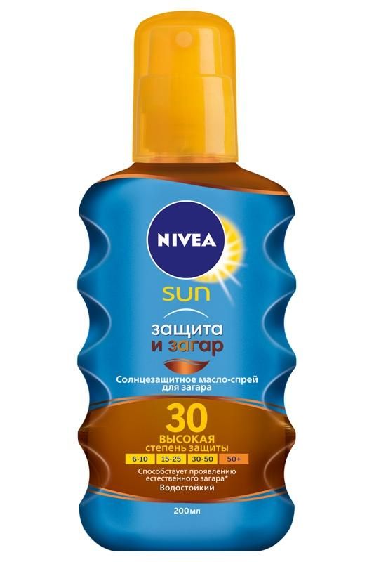 Nivea Солнцезащитное масло-спрей для загара Защита и загар SPF30 200мл