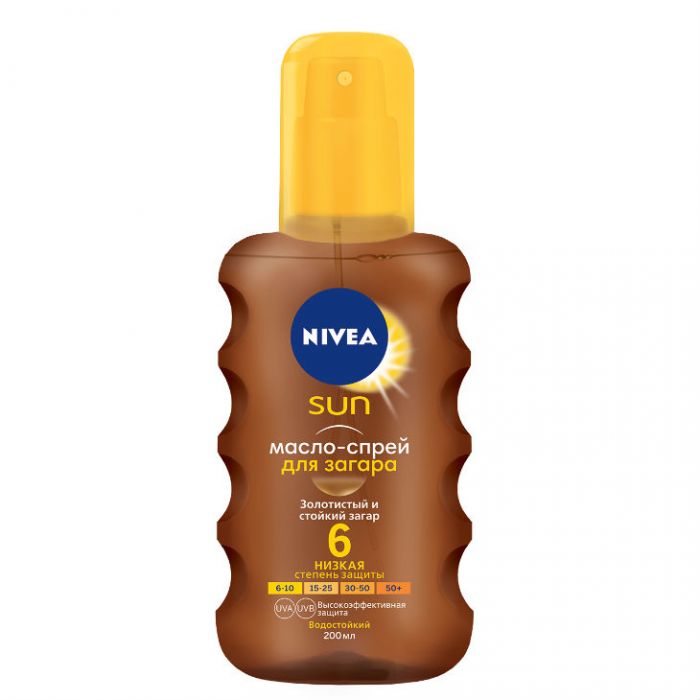 Nivea Увлажняющее масло-спрей для загара SPF6 200мл