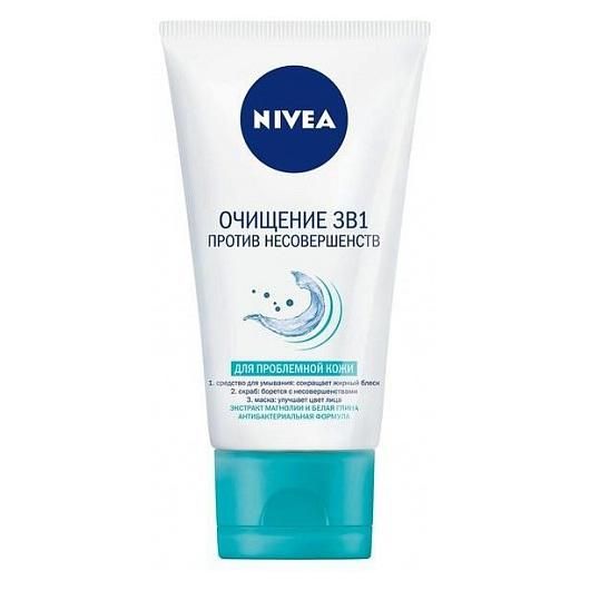 Nivea Young Гель-скраб очищение 3 в1 против несовершенств 150мл