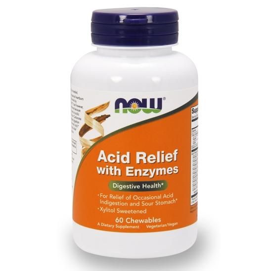 Now Acid Relief with Enzymes Антацид с энзимами таблетки для рассасывания 60 шт. Now Acid Relief with Enzymes Антацид с энзимами таблетки для рассасывания 60 шт.