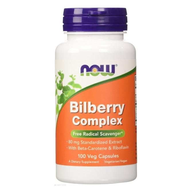 Now Bilberry Complex Черника комплекс 80 мг капсулы вегетарианские 100 шт.