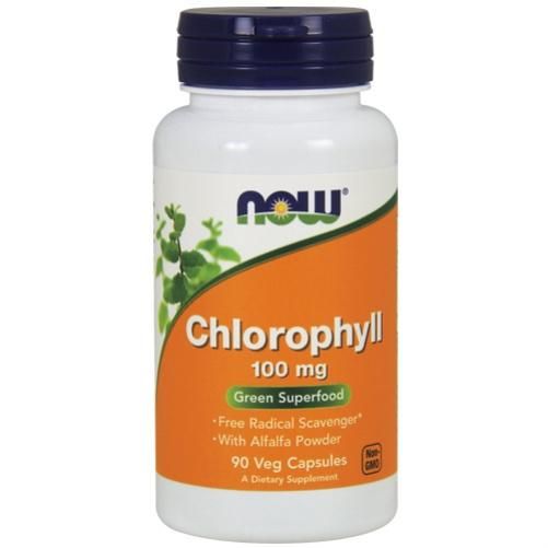 Now Chlorophyll Хлорофилл 100 мг капсулы вегетарианские 90 шт.