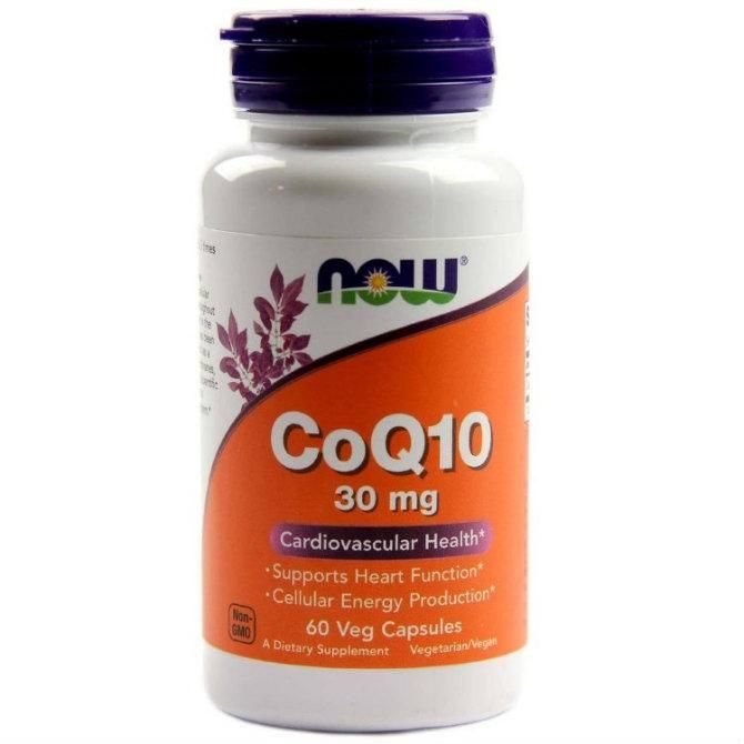 Now CoQ10 Коэнзим Q10 30 мг капсулы 60 шт.