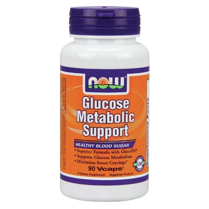 Now Glucose Metabolic Support Поддержка Глюкозы капсулы вегетарианские 90 шт.