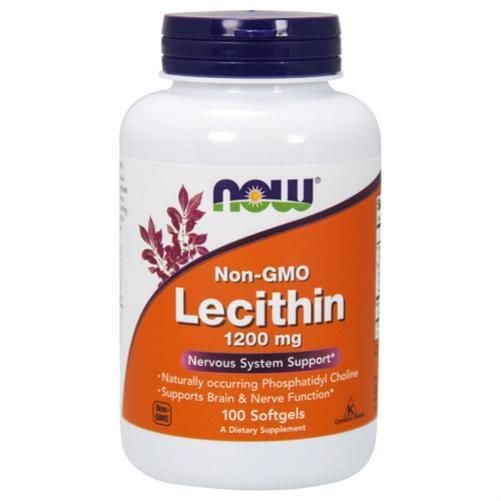 Now Lecithin Лецитин соевый 1200 мг желатиновые капсулы 100 шт.