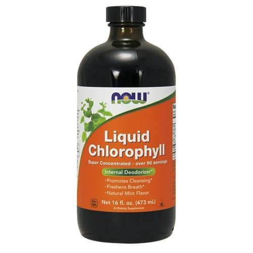 Now Liquid Chlorophyll Mint Flavor Хлорофилл жидкий мятный вкус 16 OZ 473 мл