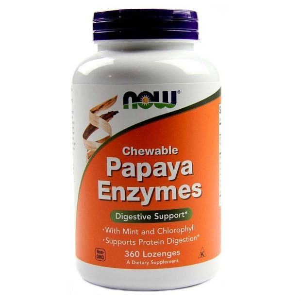 Now Papaya Enzyme Энзимы Папайи жевательные таблетки 360 шт.