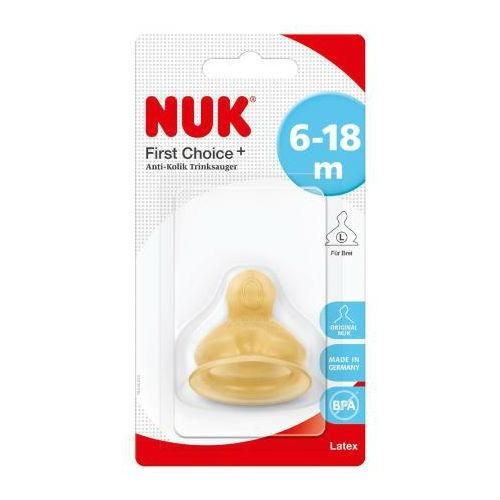 Nuk First Choice Plus Соска ортодонтическая а/коликовая с большим отв. для густого питания латекс р.2 1 шт.