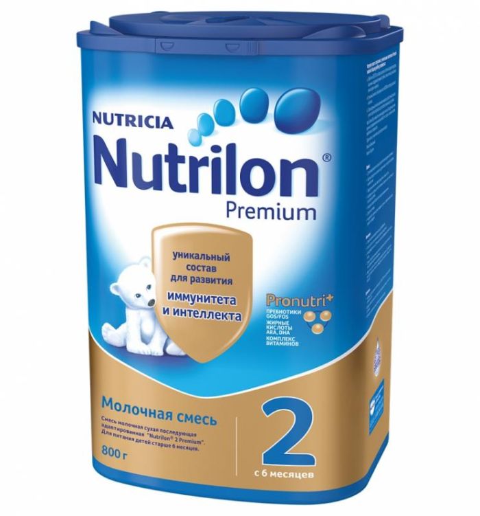 Нутрилон Премиум 2 молочная смесь PronutriPlus 6-12 мес. 800 г упак.