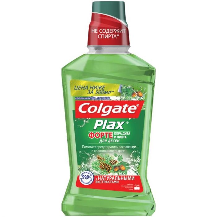 Ополаскиватель для полости рта Колгейт (Colgate) Plax Форте Кора дуба и пихта 500мл упак.