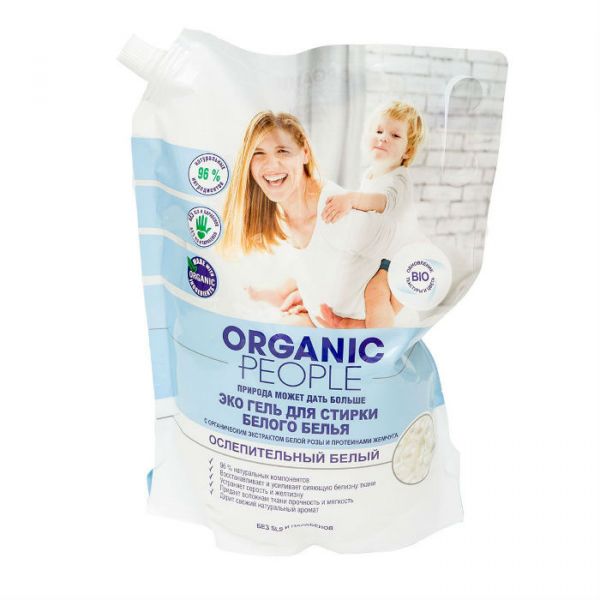 Organic People Эко гель для стирки белого белья 2л Organic People Эко гель для стирки белого белья 2л