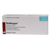 Пегинтрон,100мкг/0,5мл шпр.-ручка (2/камерн.) №1 Пегинтрон,100мкг/0,5мл шпр.-ручка (2/камерн.) №1
