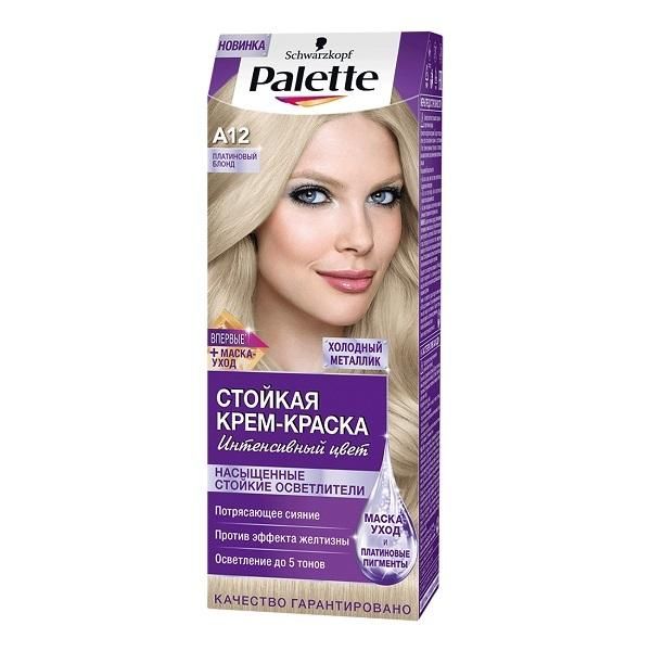 Palette Стойкая краска+маска A12 Платиновый Блонд 110мл