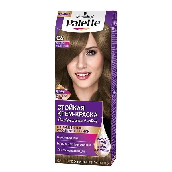 Palette Стойкая краска+маска C6 Холодный средне-русый 110мл