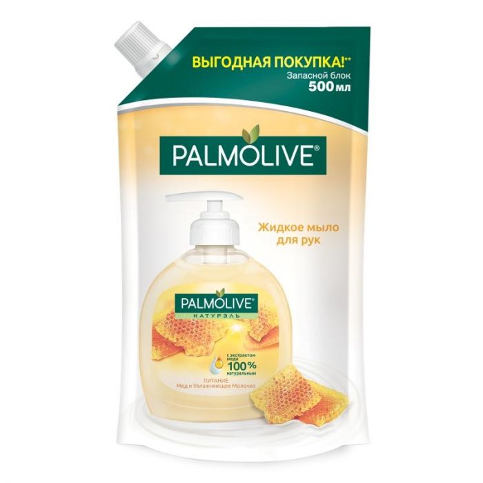 Palmolive Мыло жидкое Питание молоко и мед в мягкой упаковке 500мл