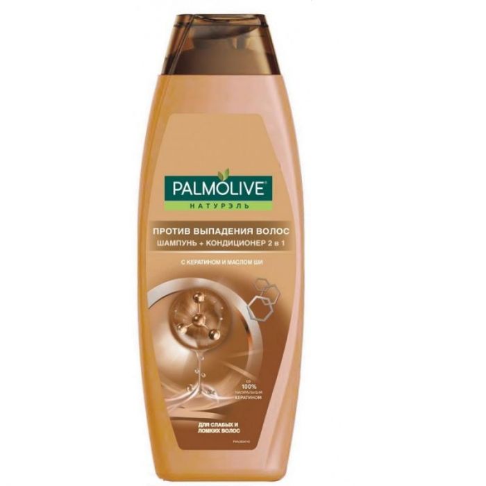 Palmolive Шампунь 2в1 Против выпадения волос с кератином и маслом ши 380