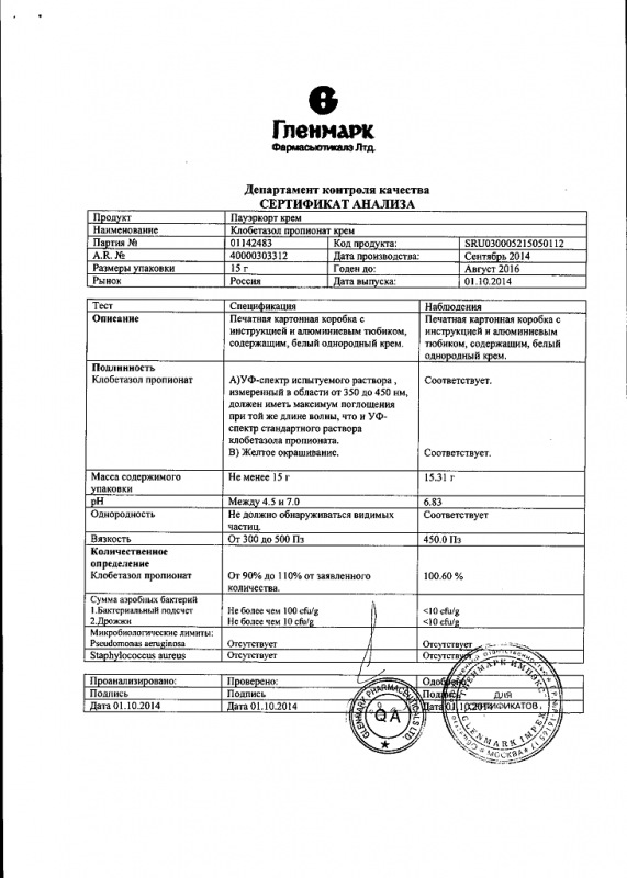 Пауэркорт крем 0,05%, 15 г