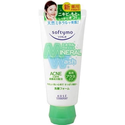 Пенка-антиакне для умывания Kose с лечебным эффектом Cosmeport Softymo Mineral Wash 130 г