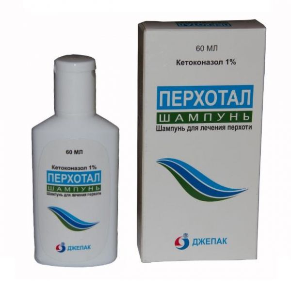 Перхотал шампунь 1%, 60 мл Перхотал шампунь 1%, 60 мл