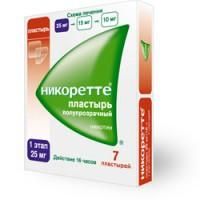 Никоретте трансдермальная терапевтическая система 25 мг/16 ч, 7 шт.