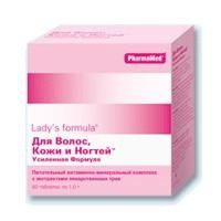 Леди-с формула "для волос кожи и ногтей усиленная формула " таб. 1,0г №60