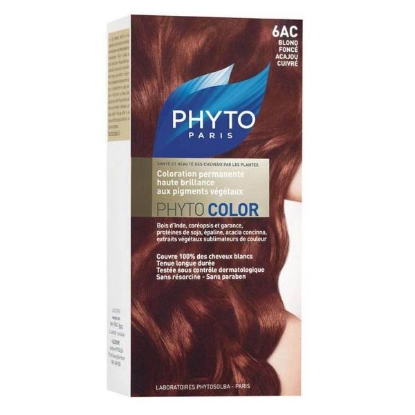 Phyto Color краска для волос темный блонд медь-красное дерево оттенок 6AC