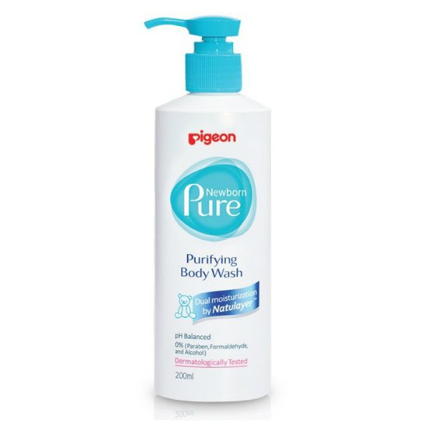 Pigeon Нежный гель для купания Newborn Pure Purifying Body Wash 0+ мес 200мл