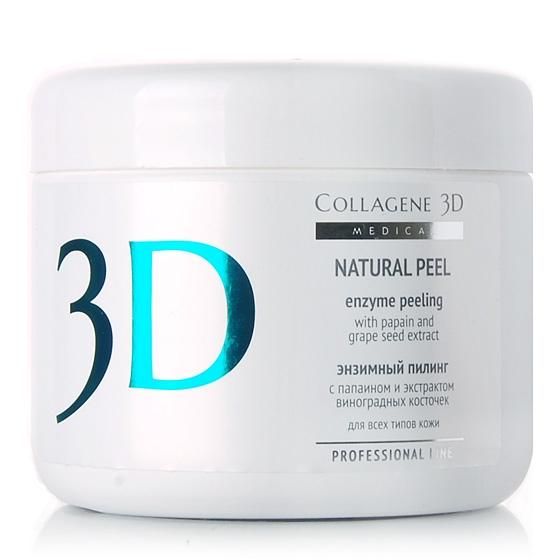 Пилинг Медикал Коллаген 3D (Medical Collagene 3D) PROFF с папаином и виногр косточкой Natural peel 150 г упак.