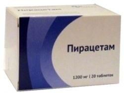 Пирацетам таблетки покрыт.плен.об. 1200 мг 20 шт. упак.