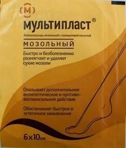 Пластырь Мультиплас мозольный 6х10 см Пластырь Мультиплас мозольный 6х10 см