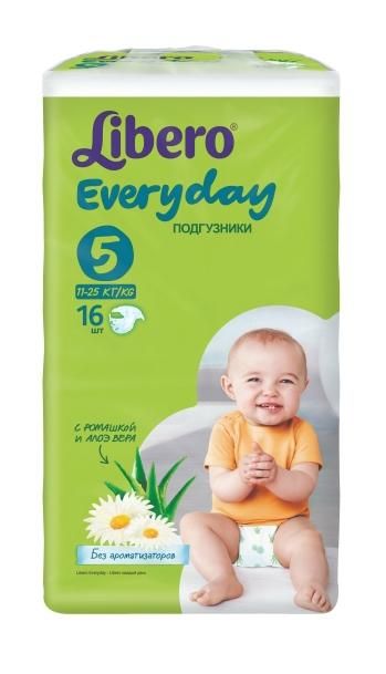 Подгузники Libero Everyday размер 5 XL (11-25кг) 16шт