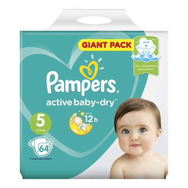 Подгузники Памперс (Pampers) Active Baby-Dry 11-16 кг р.5 64 шт.