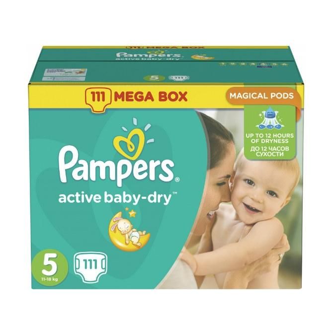 Подгузники Памперс (Pampers) Актив Бэби Мега (11-18кг) 111 шт. упак.