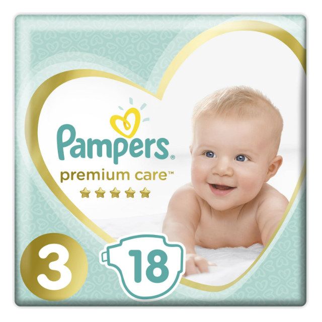 Подгузники Памперс (Pampers) Premium Care 6-10 кг р.3 18 шт.